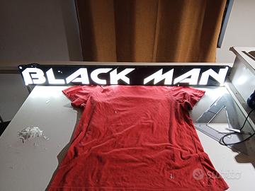insegna luminosa led "black man" ristrutturata80cm