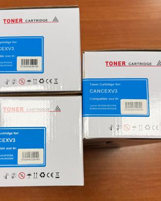n.3 Cartucce compatibili per fotocopiatrice Canon