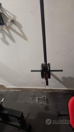 lat machine a parete+coppia manubri 