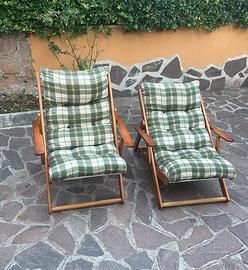 Sdraio reclinabile Comodona in legno 2 pezzi