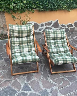 Sdraio reclinabile Comodona in legno 2 pezzi