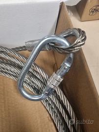Fune Acciaio Inox Fischer 8x10 con Moschettone.