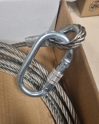 Fune Acciaio Inox Fischer 8x10 con Moschettone.