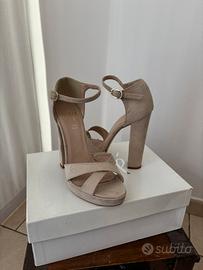 Tacchi in vera pelle beige