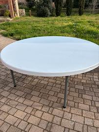 Tavolo rotondo pieghevole 180 cm