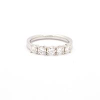 Anello riviere oro bianco Ct 0,86