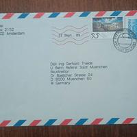 Francobolli Busta dall'Olanda alla Germania 