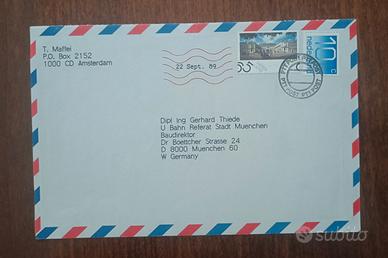 Francobolli Busta dall'Olanda alla Germania 