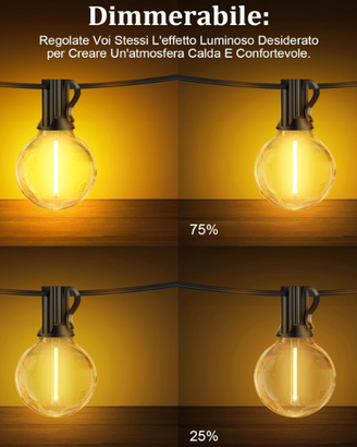 Catena Luci da Esterno Giardino - 20M G40 LED