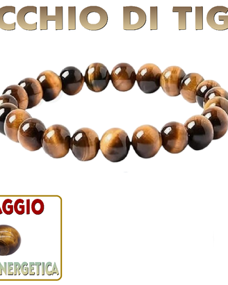 bracciale Occhio di Tigre chakra natural stone
