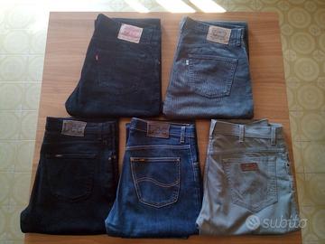 5 pantaloni uomo Wrangler Levi's Lee Tg. W 36 L 34