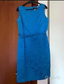 Abito blu jacquard