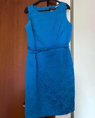 Abito blu jacquard