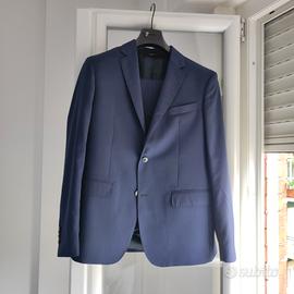 Abito formale blu filato Tollegno