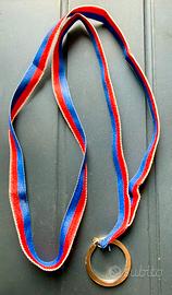 20 Nastrini portachiavi colore Rosso/Blu stretti