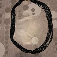Collana nera lunghezza 80 cm