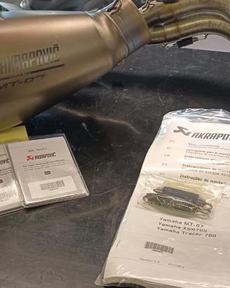 MARMITTA AKRAPOVIC  YAMAHA MT07 EURO 4
