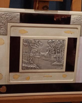 quadro con piastra argento 