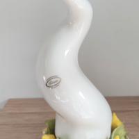 Corno Portafortuna Ceramica Bianco con Limoni