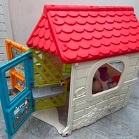 Casetta per bambini da giardino + altalena