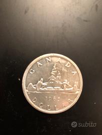 Moneta da collezione Canada 1965 argento
