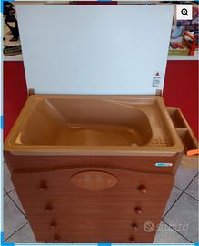 fasciatoio con cassettiera e vaschetta per bagnett