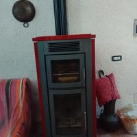 Stufa a pellet con forno. Piazzetta