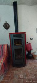 Stufa a pellet con forno. Piazzetta