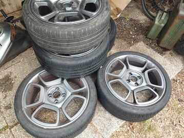  nr 5 cerchi gomme ruote 500 abarth