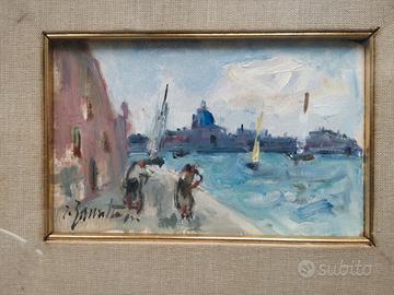 Renzo Zanutto. Olio su tavola. 