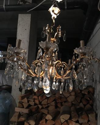 LAMPADARIO D'EPOCA in CRISTALLO BOEMIA euro 390