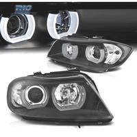 FARI BMW E90 E91 05-08 ANGEL EYES 3D SFONDO NERO