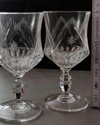Coppia calici cristallo Vintage Anni 70 