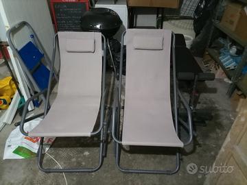 Sedie sdraio da esterni a dondolo e fissa