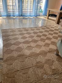 Tappeto juta iuta stile Ibiza grande intrecciato