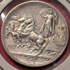1 Lira 1917 Quadriga Briosa Regno d'Italia