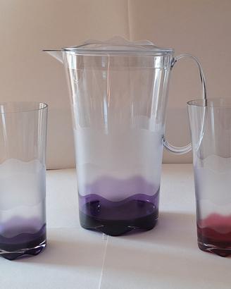 Caraffa con 4 bicchieri Tupperware 
