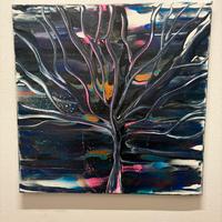 Quadro moderno orginale “Radici di Luce” 50x50