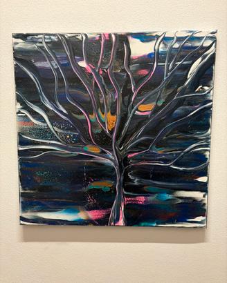 Quadro moderno orginale “Radici di Luce” 50x50