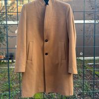 Cappotto misto lana color cammello