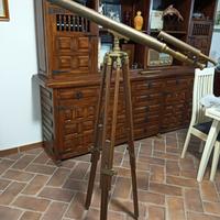 Cannocchiale in mogano e ottone