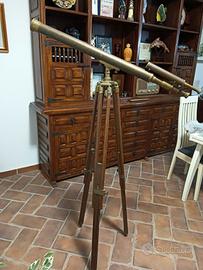 Cannocchiale in mogano e ottone