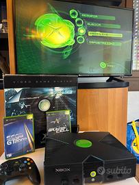Xbox Classic con scatola + Splinter Cell e SegaGt