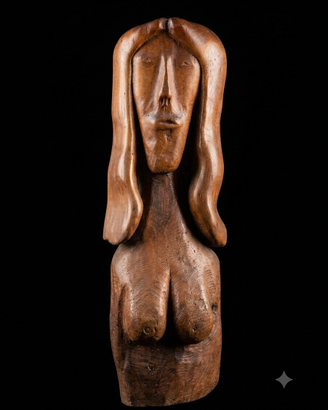Busto femminile stile primitivista