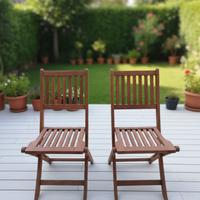 Coppia fi sedie pieghevoli