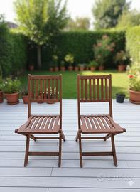 Coppia fi sedie pieghevoli