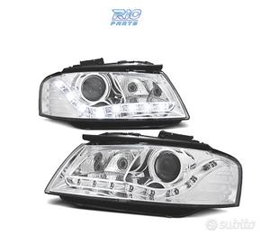 FARI PER AUDI A3 8P CON FONDO CROMATO E LUCE DIURN