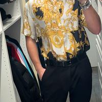 Camicia barocca con tessuto Versace fatta da sarta