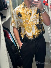 Camicia barocca con tessuto Versace fatta da sarta