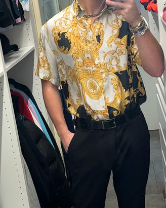 Versace Barocco Camicia Versace Nera Uomo Versace Barocco Vendita In  Abbigliamento E Accessori